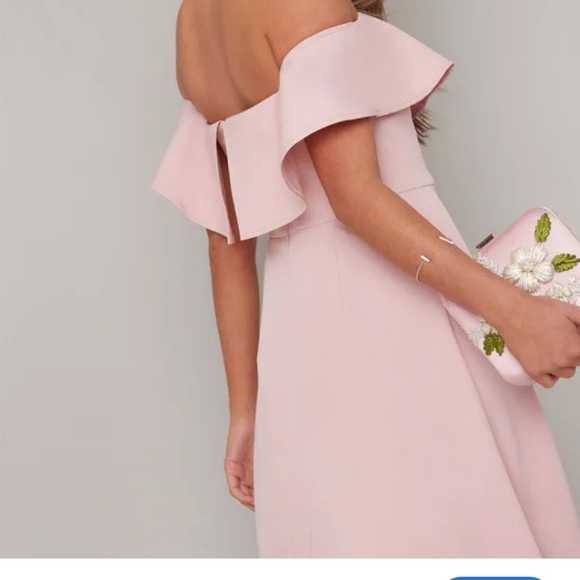 Chi Chi London Wanda Pink High-Low Formal Dress Size 14 - Picture 9 of 14